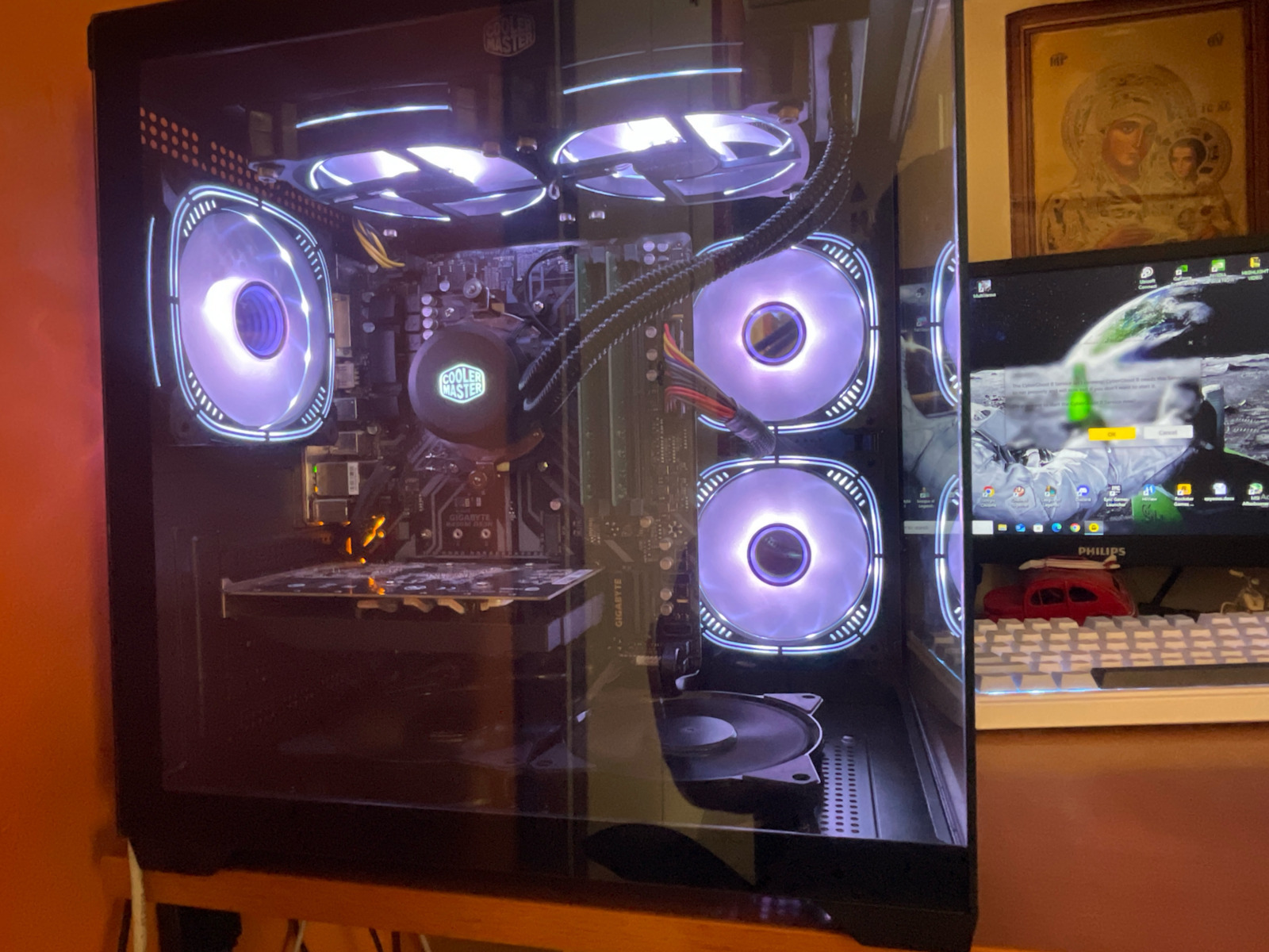 ProGaming Ambra Cube Carcasă PC Cu Deschidere Laterală Și Iluminare ARGB Neagră