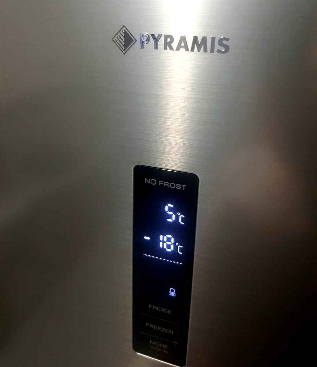 Pyramis Ψυγειοκαταψύκτης 347lt NoFrost Υ195xΠ60xΒ68.5εκ. Inox FSN 195