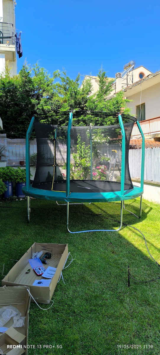 Trampolino 10FTG3017 Τραμπολίνο Εξωτερικού Χώρου Διαμέτρου 300εκ. με Προστατευτικό Δίχτυ