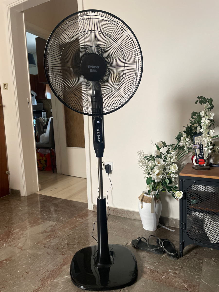 Primo PRSF-80615D Pedestal Fan 30W With Remote Control Black
