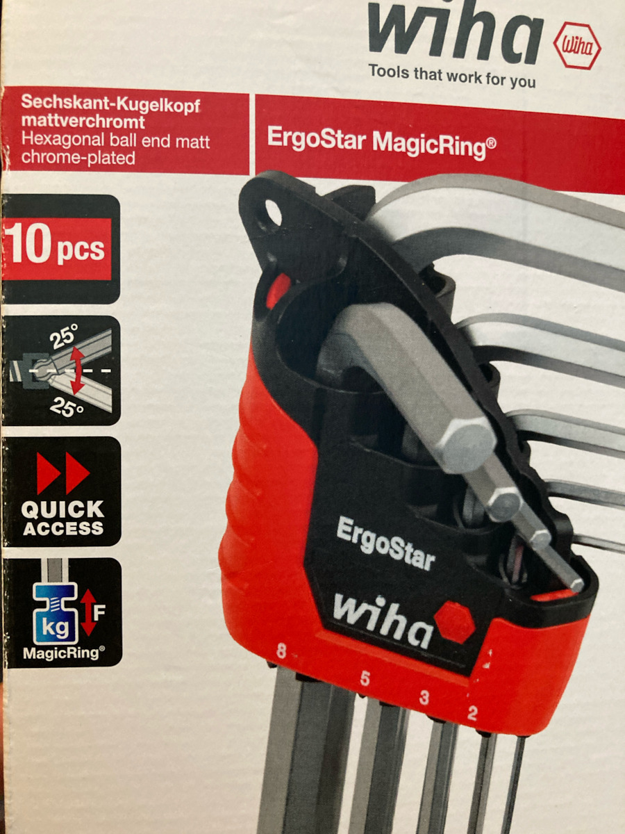 Wiha Set 9 Allen Wrenches SB369RH901