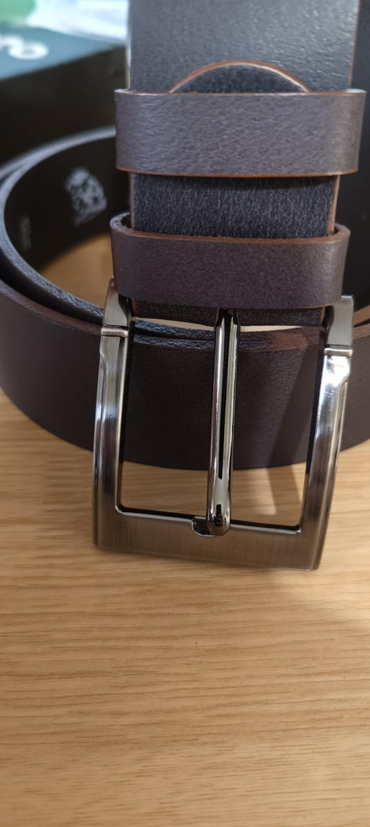 Wide Men's Belt Leather Brown