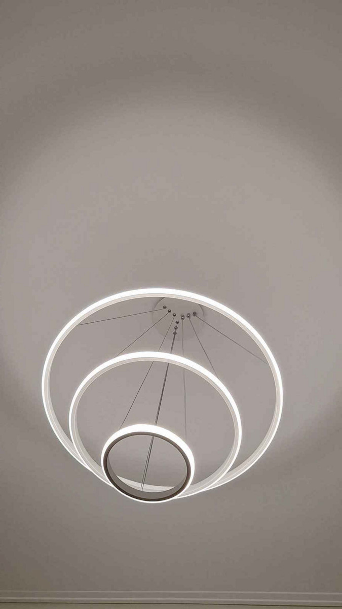 Powertech Adjustable Pendant Light White 60x60cm