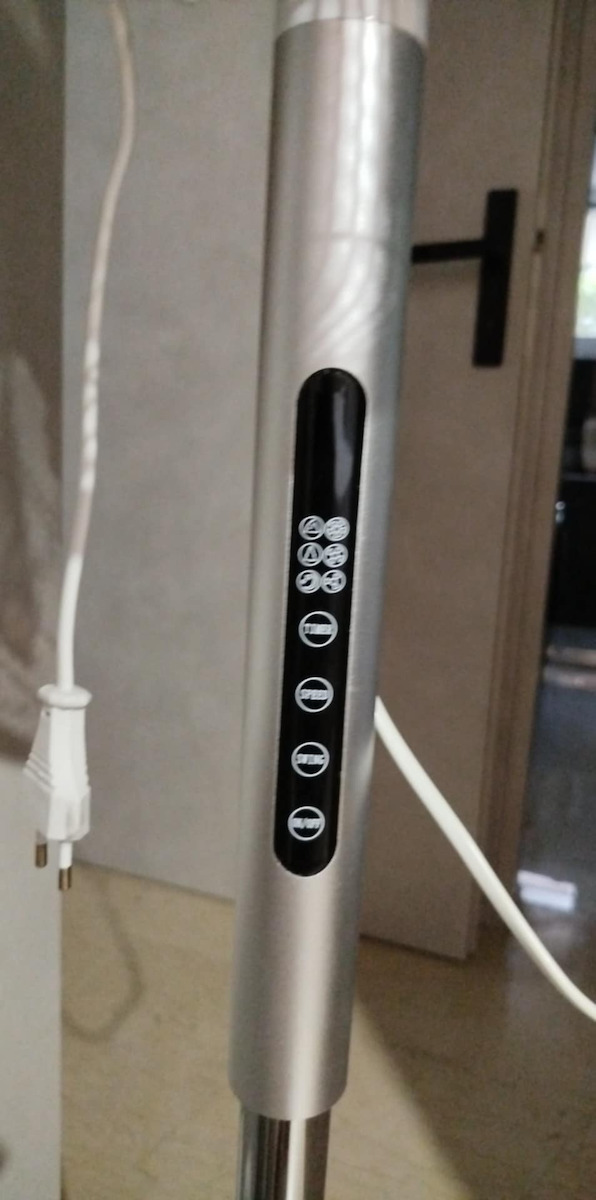 Crystal Home Air Metal Control Touch Ανεμιστήρας Ορθοστάτης 60W Διαμέτρου 35cm με Τηλεχειριστήριο Ασημί