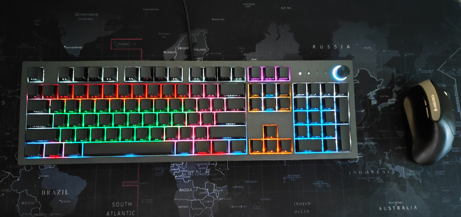 Montech MKey Darkness Gaming Tastatură Mecanică cu Gateron G-Pro Red comutatoare și iluminare RGB (Engleză US)