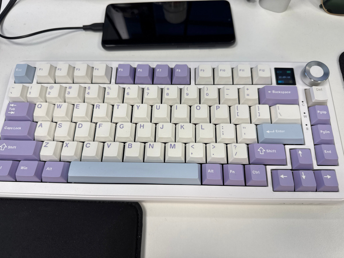Ajazz AK820 Max Plus Gaming Mechanical Keyboard Tenkeyless with Mailard switches and RGB lighting (English US) Grayish Orange
