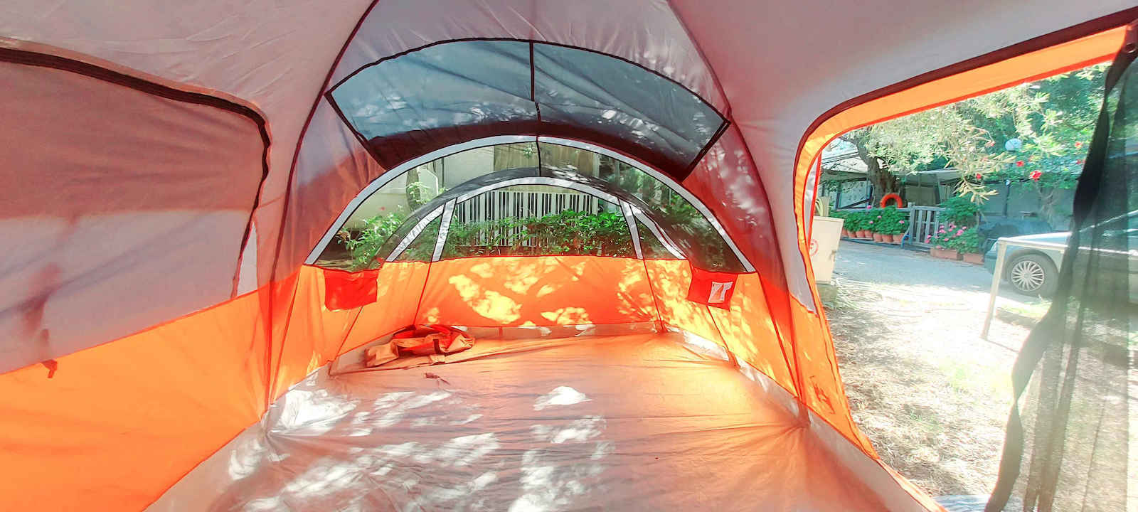 vidaXL Σκηνή Camping Τούνελ Πορτοκαλί για 11 Άτομα 560x292x190εκ.