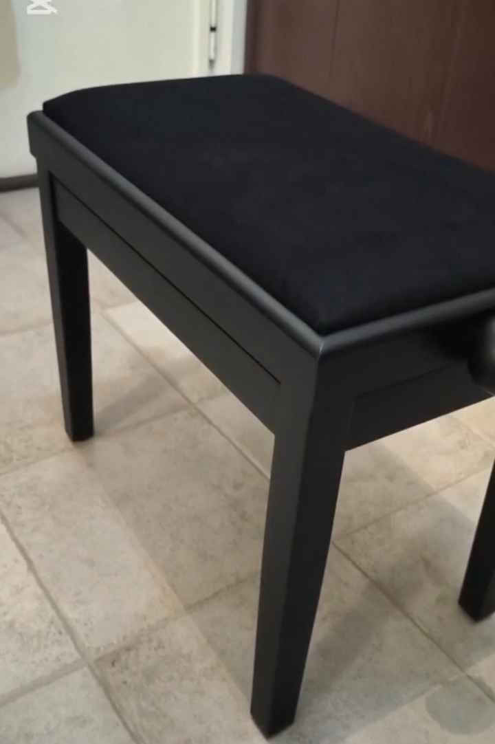 Gewa Deluxe Satin Walnut Adjustable Piano Bench L52xW30xH45-57cm