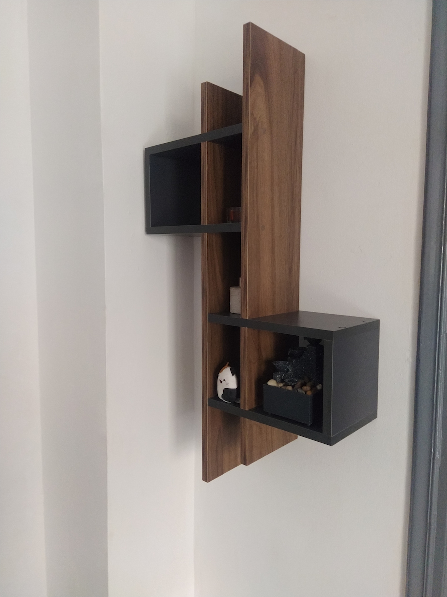 Shelf Wall Garel Oak-white 53.8x19.6x108cm