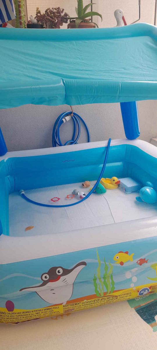 Bestway Children's Round Swimming Pool 265lt Inflatable 147x122cm Light Blue
