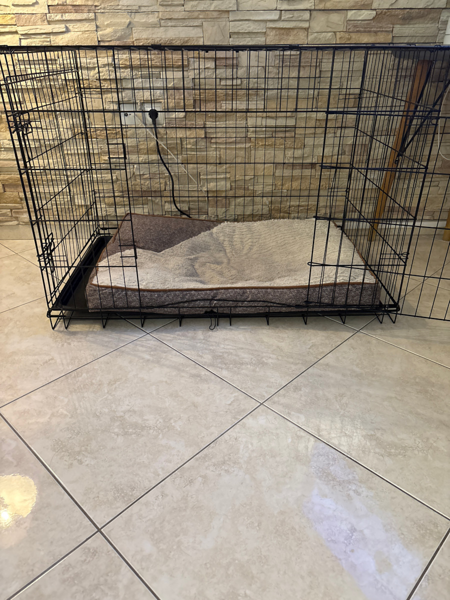 Pupcorn Dog Wire Cage XLarge with 2 Doors Black 107x69x75.5cm