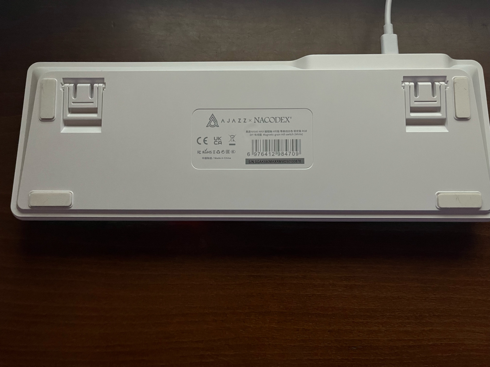 Ajazz AK680 Max Gaming Μηχανικό Πληκτρολόγιο 65% με Magnetic διακόπτες και RGB φωτισμό (Αγγλικό US) Γκρι