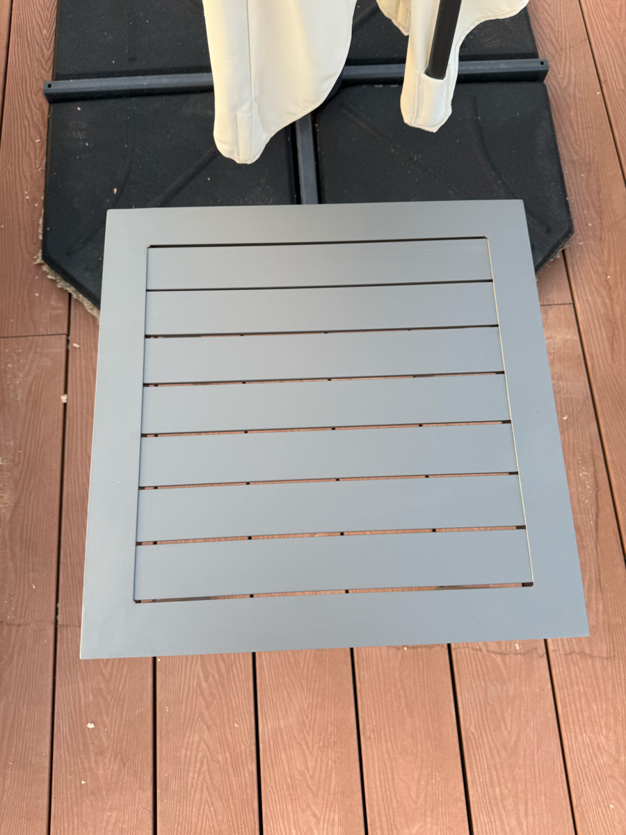 Auxiliary Outdoor Free Standing Aluminum Table Anthracite 45x45x45cm