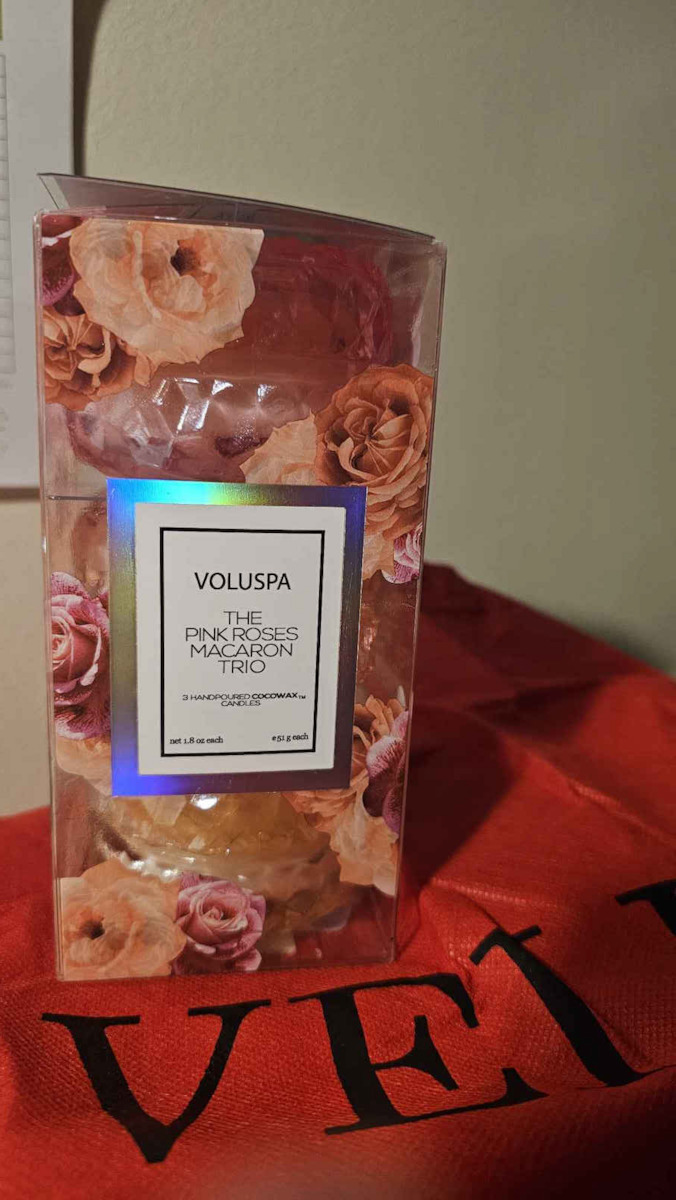Voluspa Duftkerze Gefäß Rosa 3Stück
