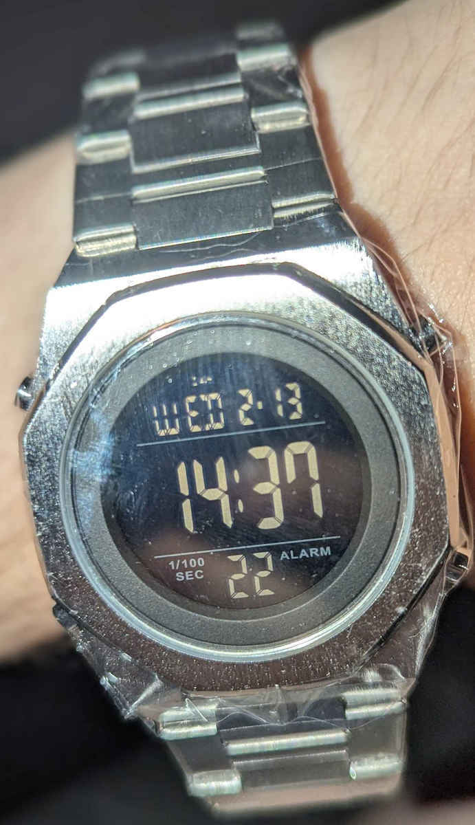 Skmei Digital Men's Watch 40mm Chronograph Battery with Metal Bracelet Rose Gold/Black