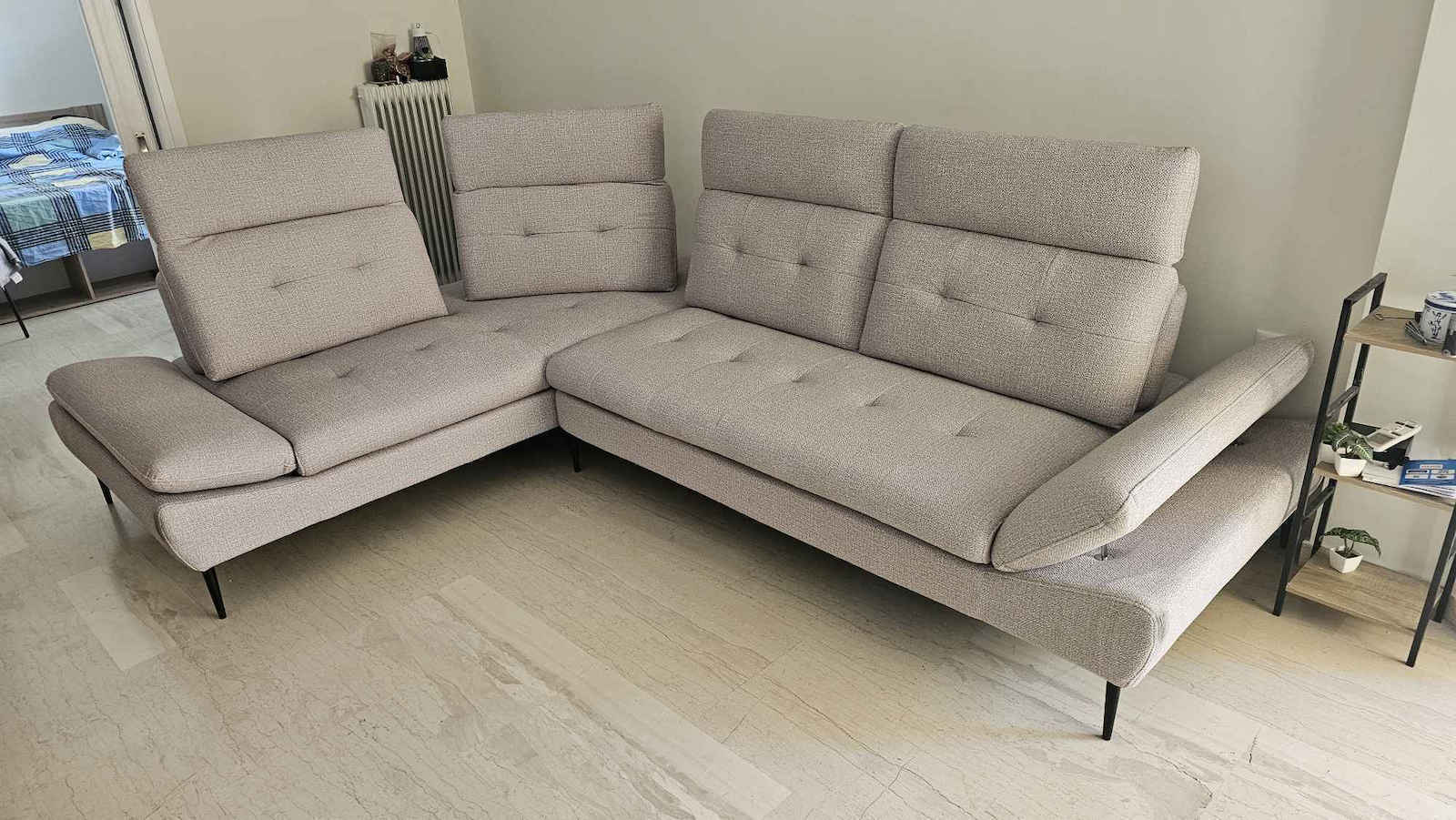 Selby Corner Couch with Left Corner Beige 303x224x106 cm E945,12