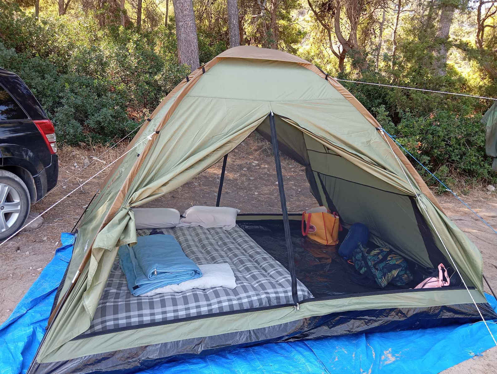 Escape Trail V Forest Camping Tent Igloo Green for 4 People 280x240x180cm