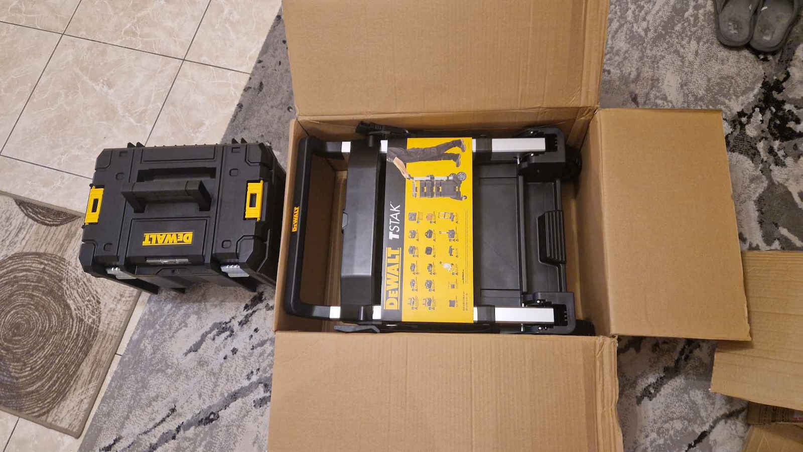 Dewalt Transport Trolley Foldable for Weight Load up to 100kg Black
