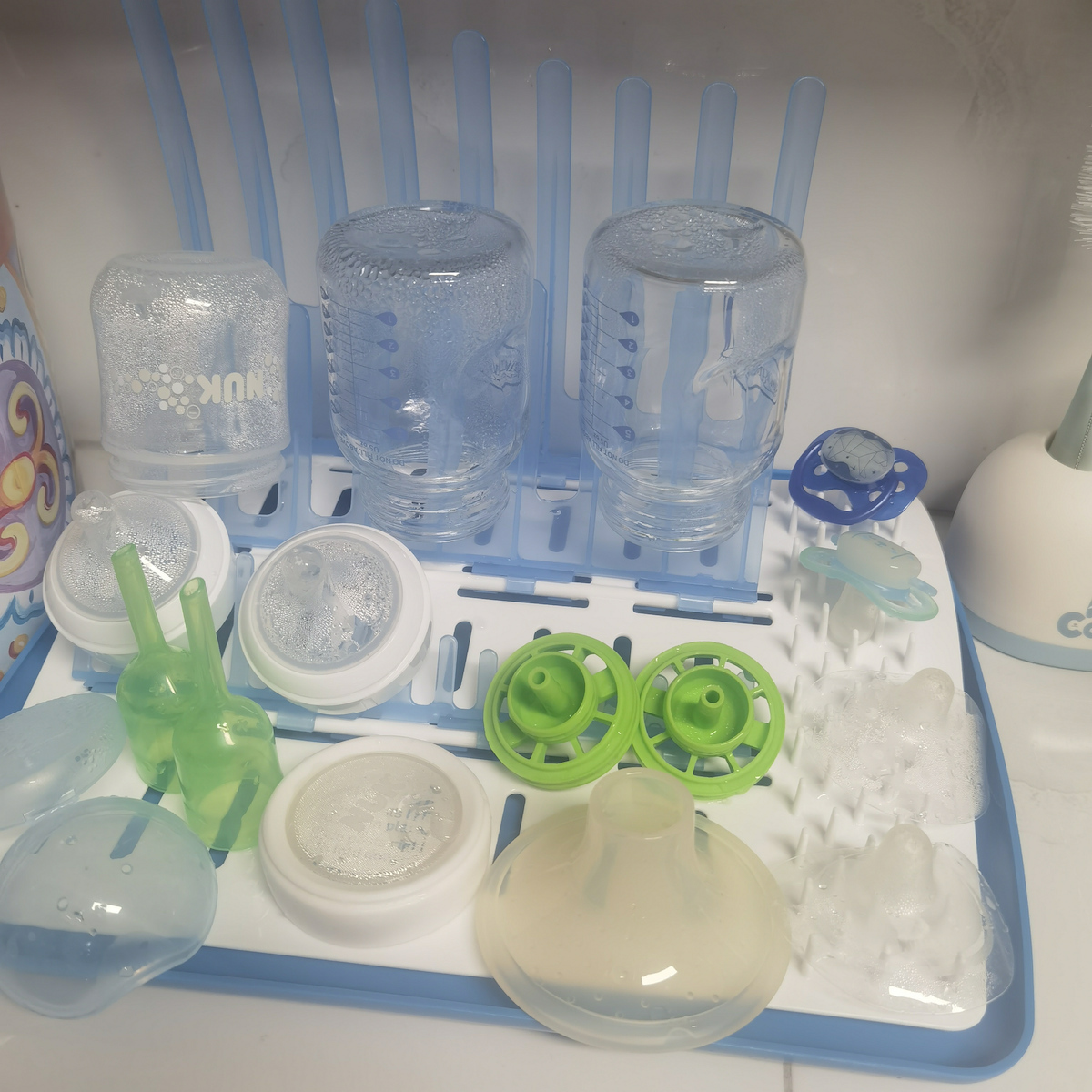 Dr. Brown's Drying Rack for 12 Baby Bottles Blue 1pcs