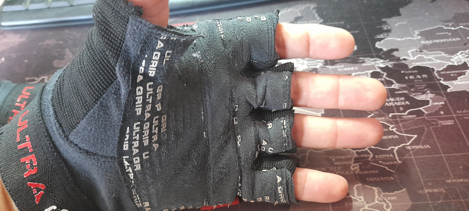 Power System Ultra Grip Ανδρικά Αθλητικά Γάντια Γυμναστηρίου Μαύρα Μαύρα