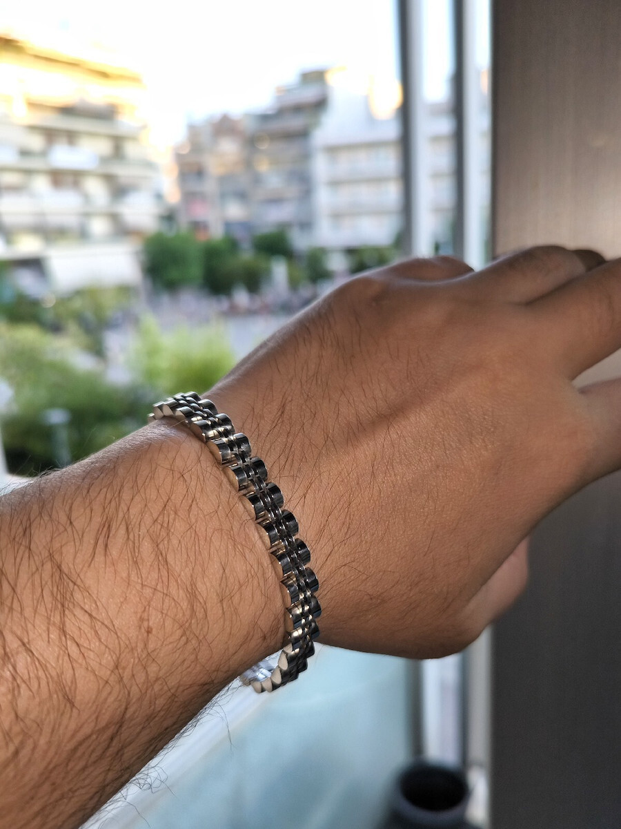 Oxzen Ανδρικό Βραχιόλι Αλυσίδα από Ανοξείδωτο Ατσάλι 21cm