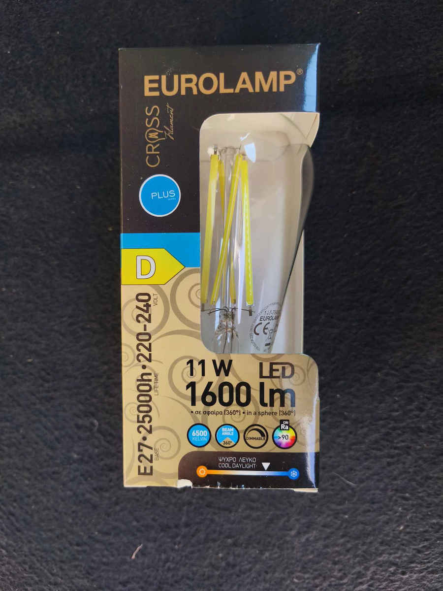 Eurolamp Λάμπα LED 11W 140mm για Ντουί E27 και Σχήμα ST64 Φυσικό Λευκό 1600lm Dimmable