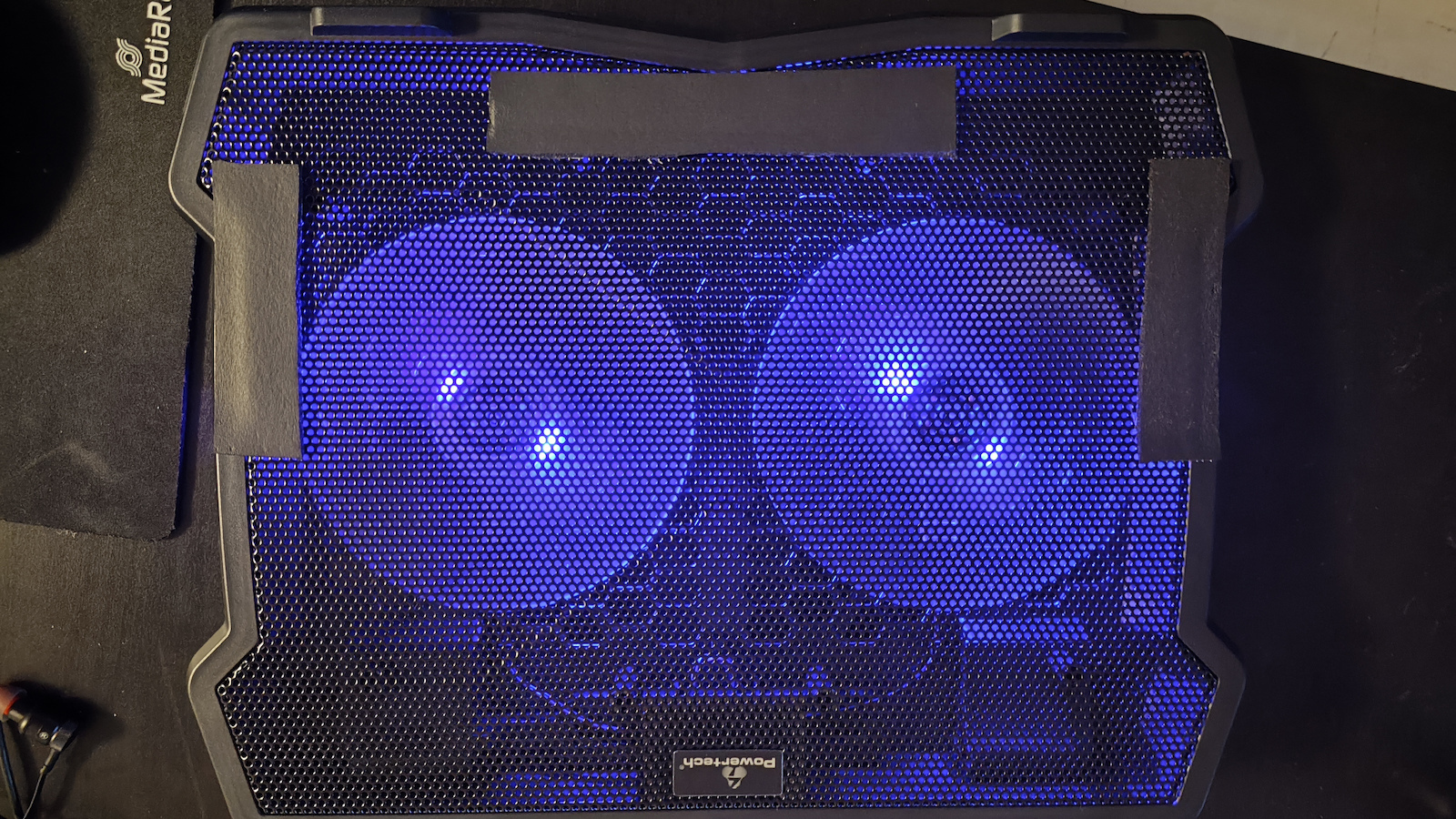 Powertech Cooling Pad for Laptop up to 15.6" with 2 Fan and Lighting (PT-930)
