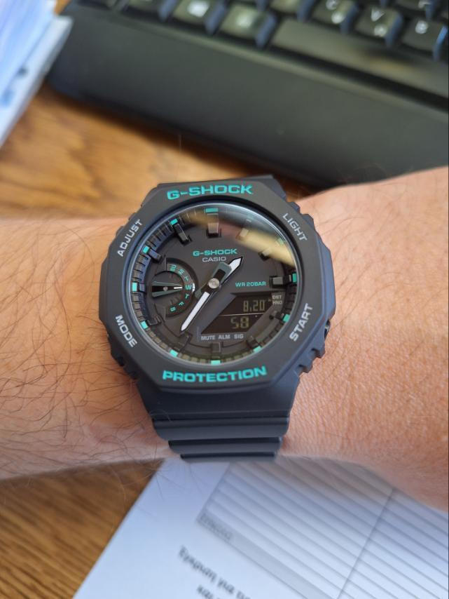 Casio G-shock Men's Watch 26.1mm Chronograph Battery with Blue Rubber Strap