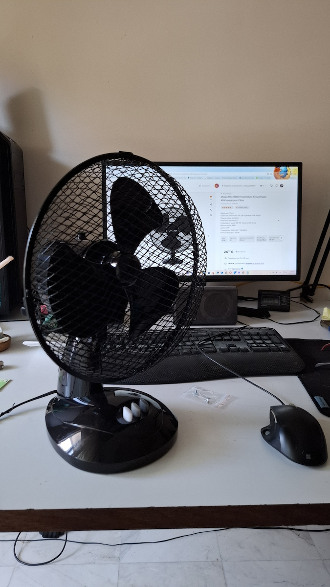 Mesko MS 7308 Tabletop Fan 45W Diameter 23cm Black