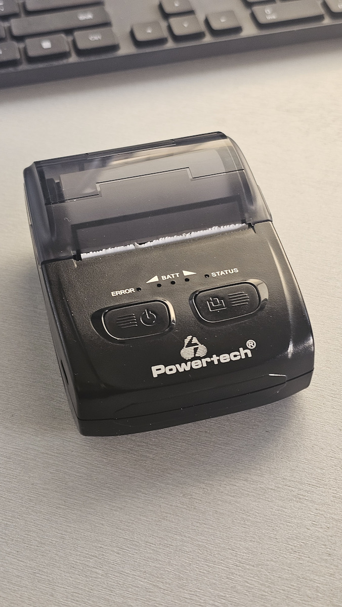 Powertech Portable Thermal Receipt Printer Bluetooth / USB