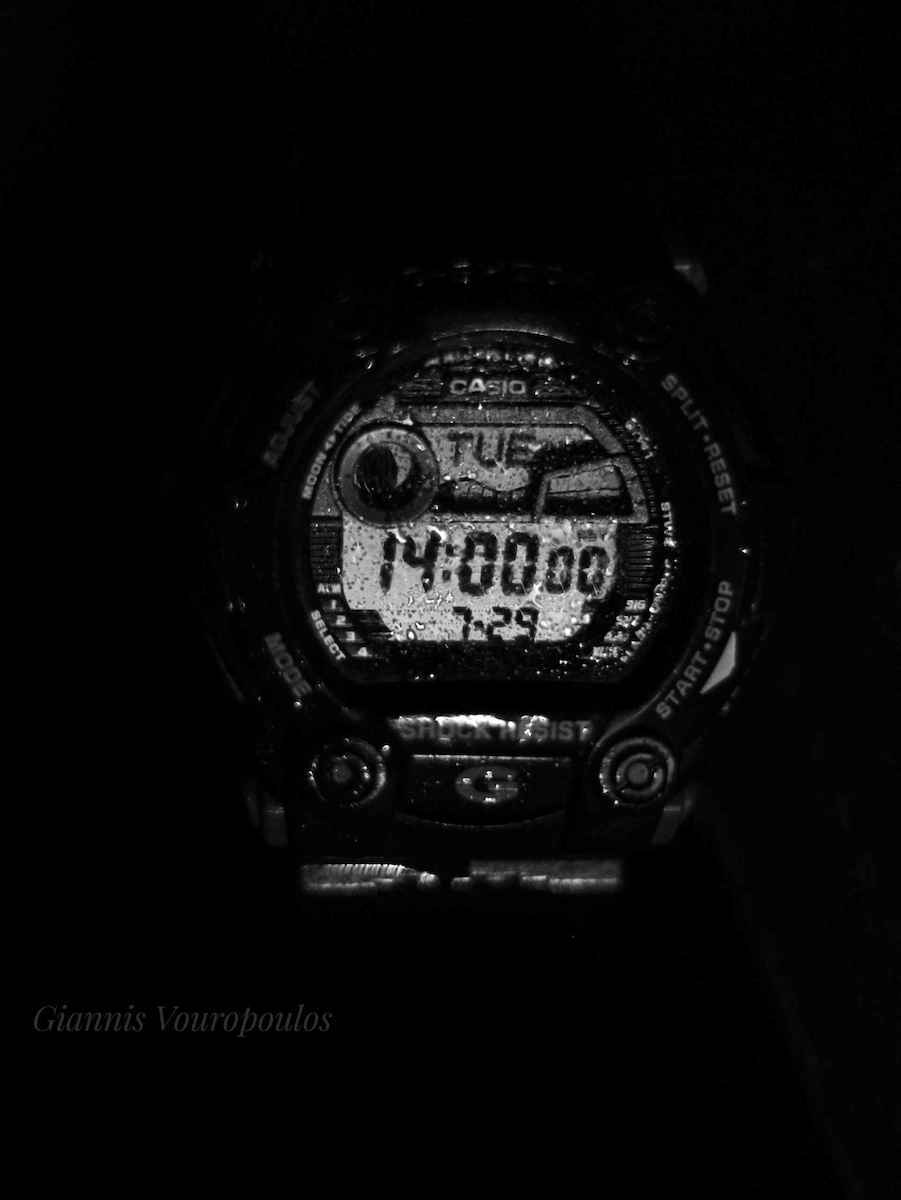 Casio G-Shock Digital Herrenuhr 49mm Chronograph Batterie mit Schwarz Kautschukarmband