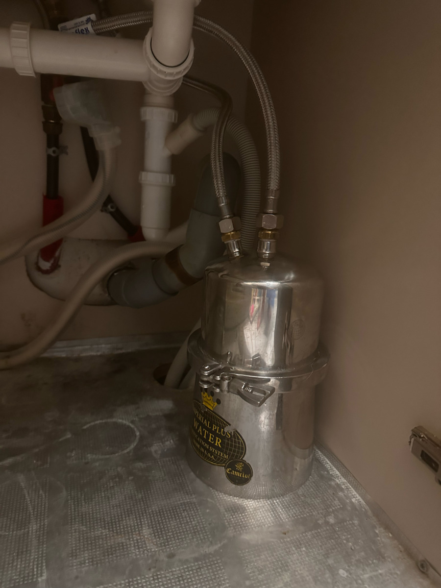 QWaterFilters Μπαταρία Κουζίνας Πάγκου Inox Ασημί