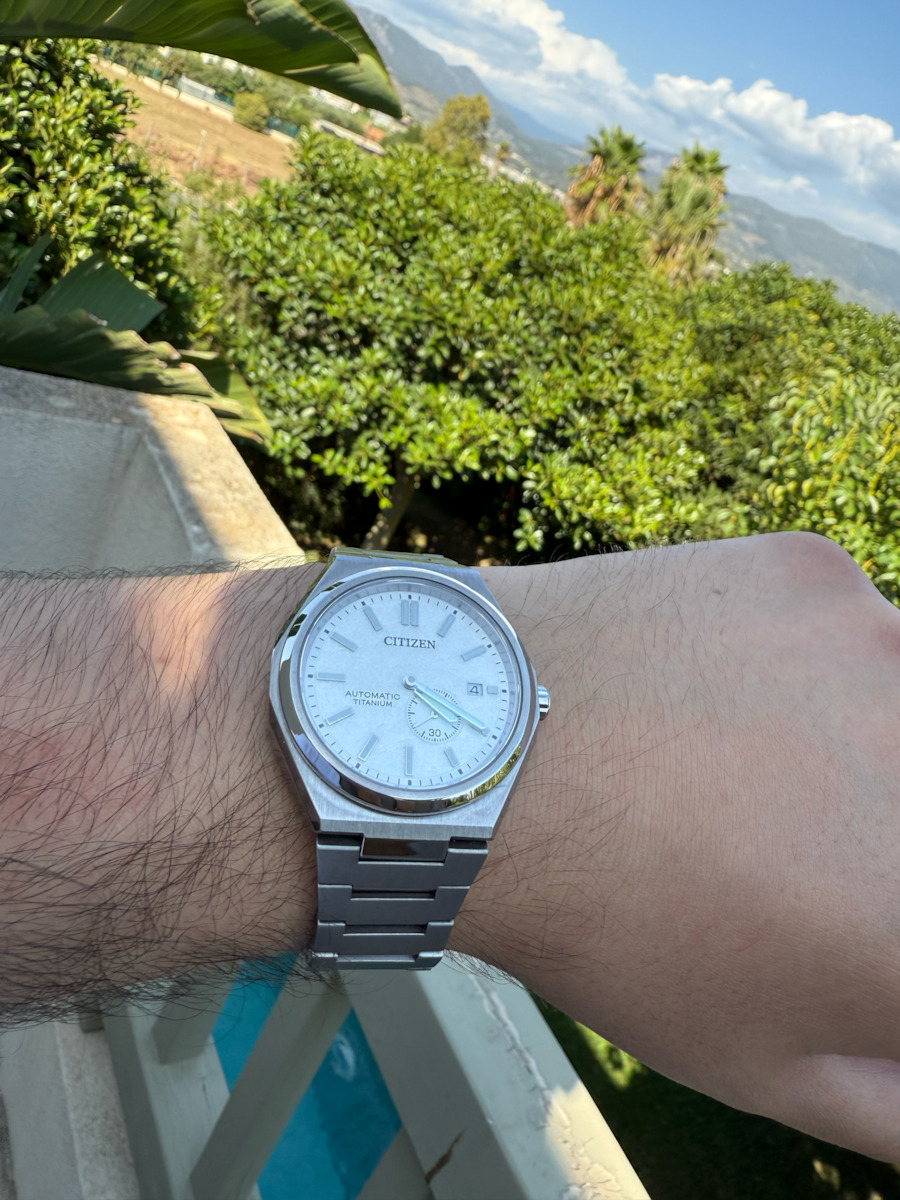 Citizen Ανδρικό Ρολόι 41mm Αυτόματο με Ασημί Μεταλλικό Μπρασελέ