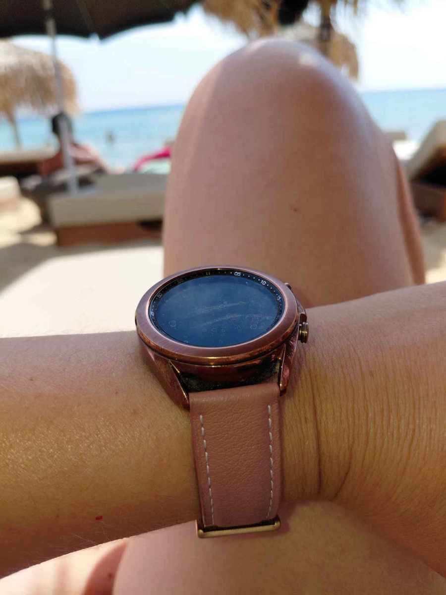 Spacecase Λουράκι Δερμάτινο Ροζ (Galaxy Watch 42mm)