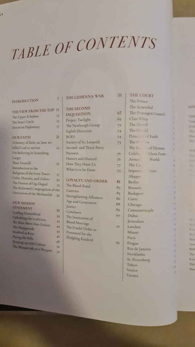 Vampire Masquerade Rpg Camarilla Source Book