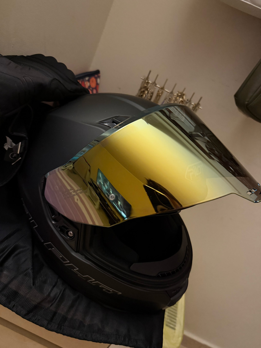 Pilot Alpha SV Black Matt Motorcycle Helmet Full Face ECE 22.06 1550gr with Sunvisor