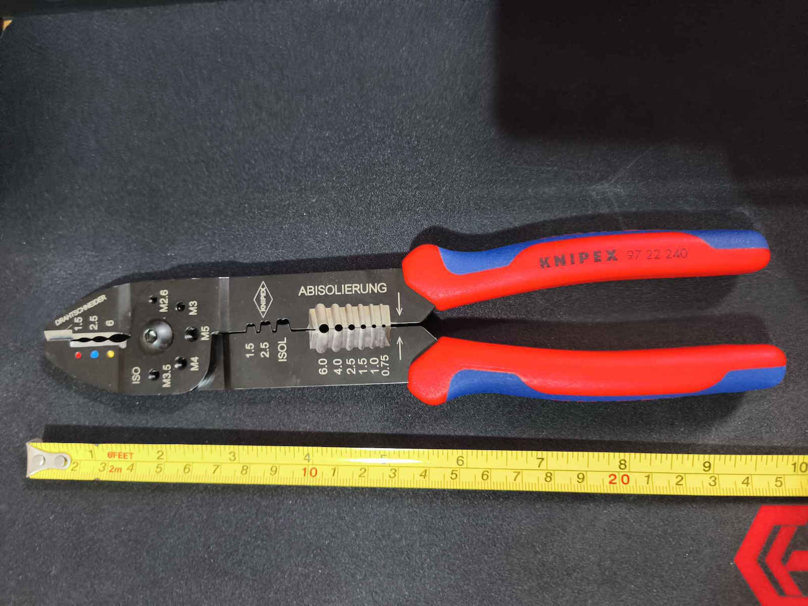 Knipex Crimping Pliers Cross-Section 0.5 - 6mm² with Stripper Length 240mm