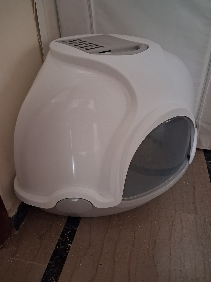 Imac Ginger Τουαλέτα Γάτας Κλειστή Γωνιακή Γκρι Μ52 x Π52 x Υ44.5cm