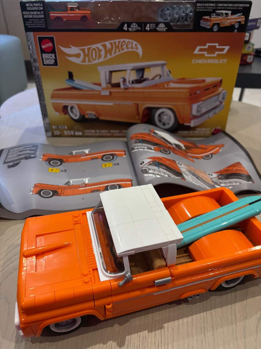 Mattel Brick Shop Building Blocks Custom 62 Chevy Pickup for Ages 10+ 858 Pieces