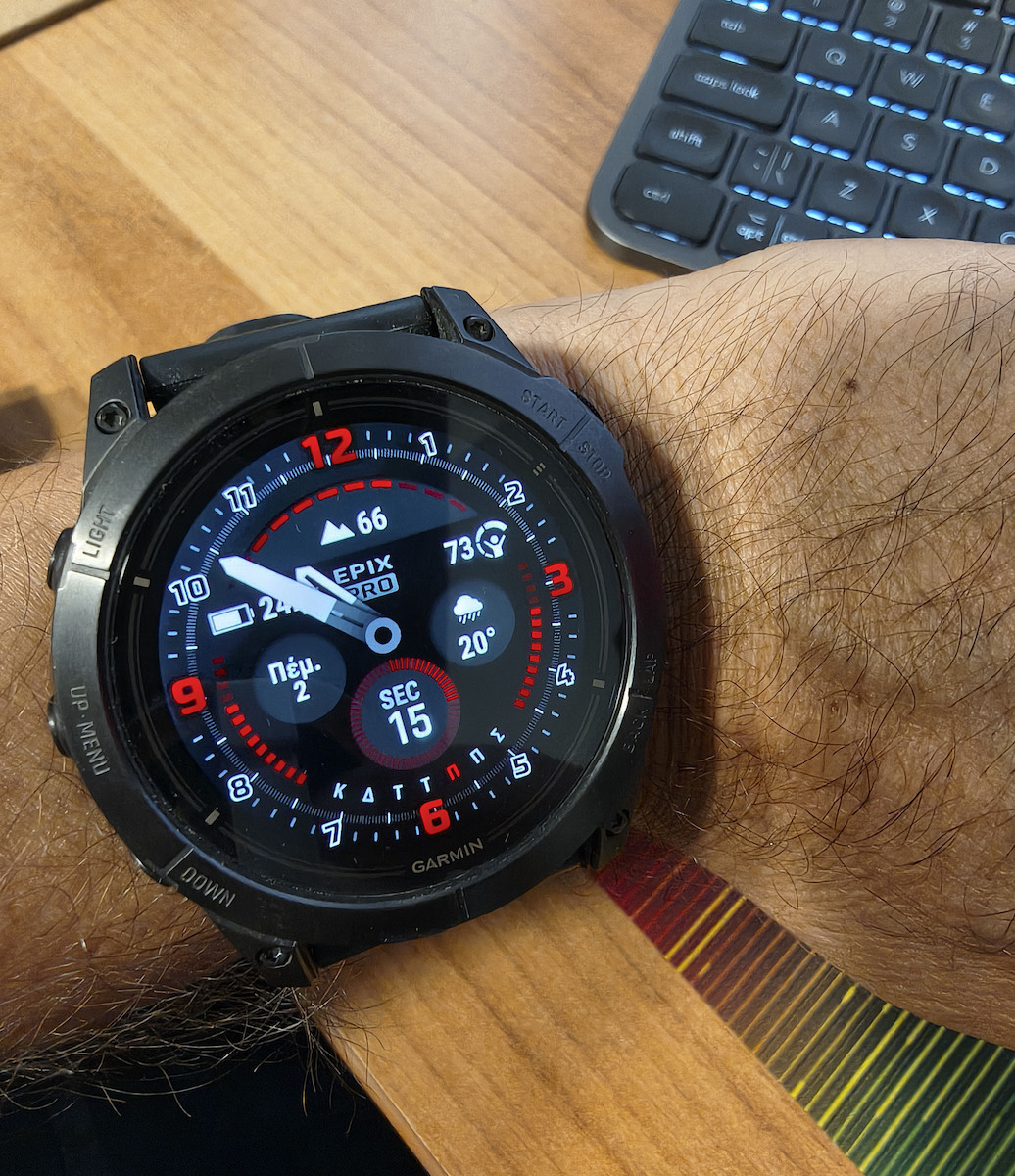 Garmin Epix Pro (Gen 2) Sapphire Edition Titanium 51mm Αδιάβροχο Smartwatch με Παλμογράφο (Carbon Grey DLC Titanium with Black Band)