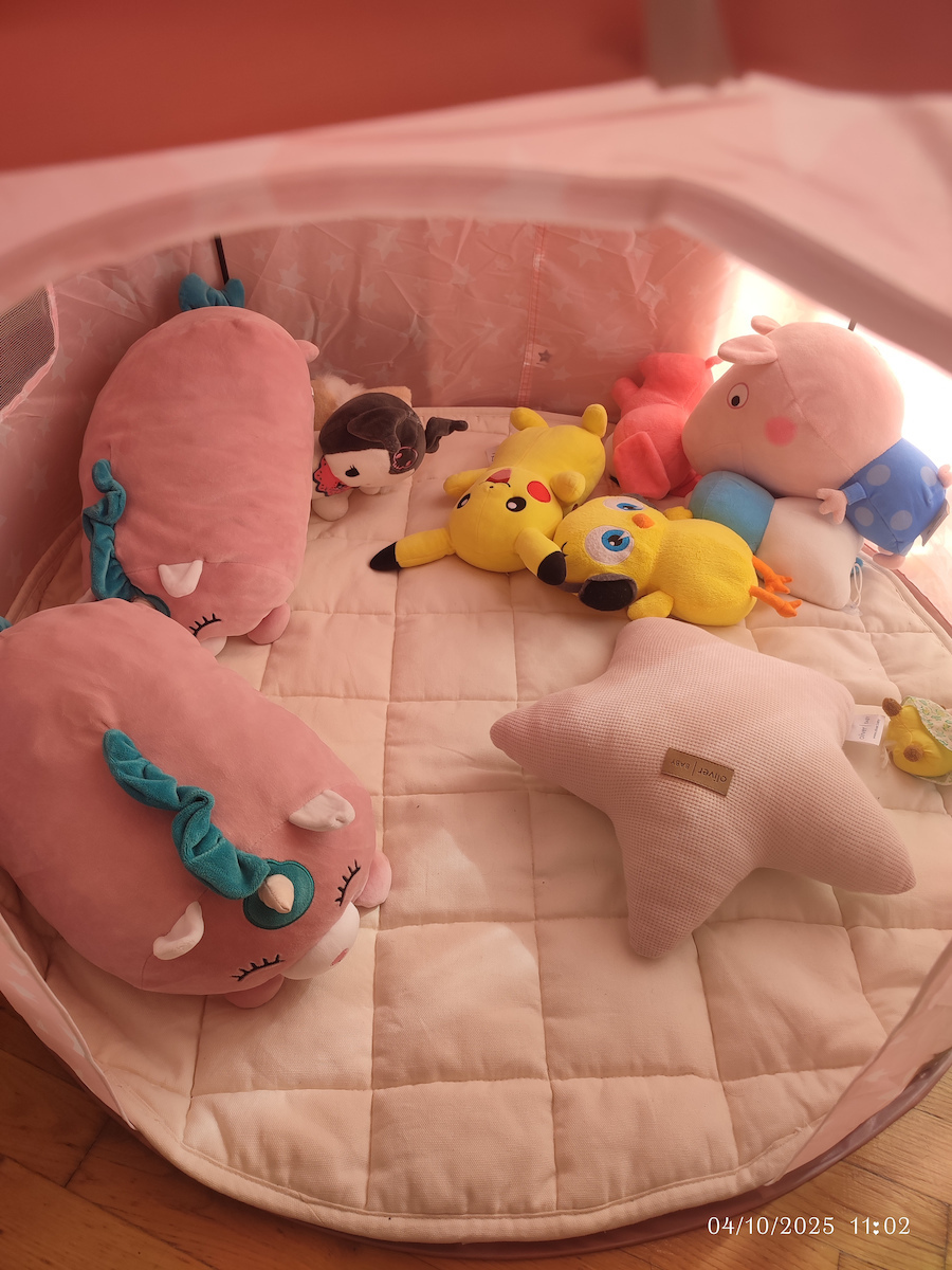 Kids Concept Round Παιδικό Χαλί Λευκό Στρογγυλό με Διάμετρο 100cm