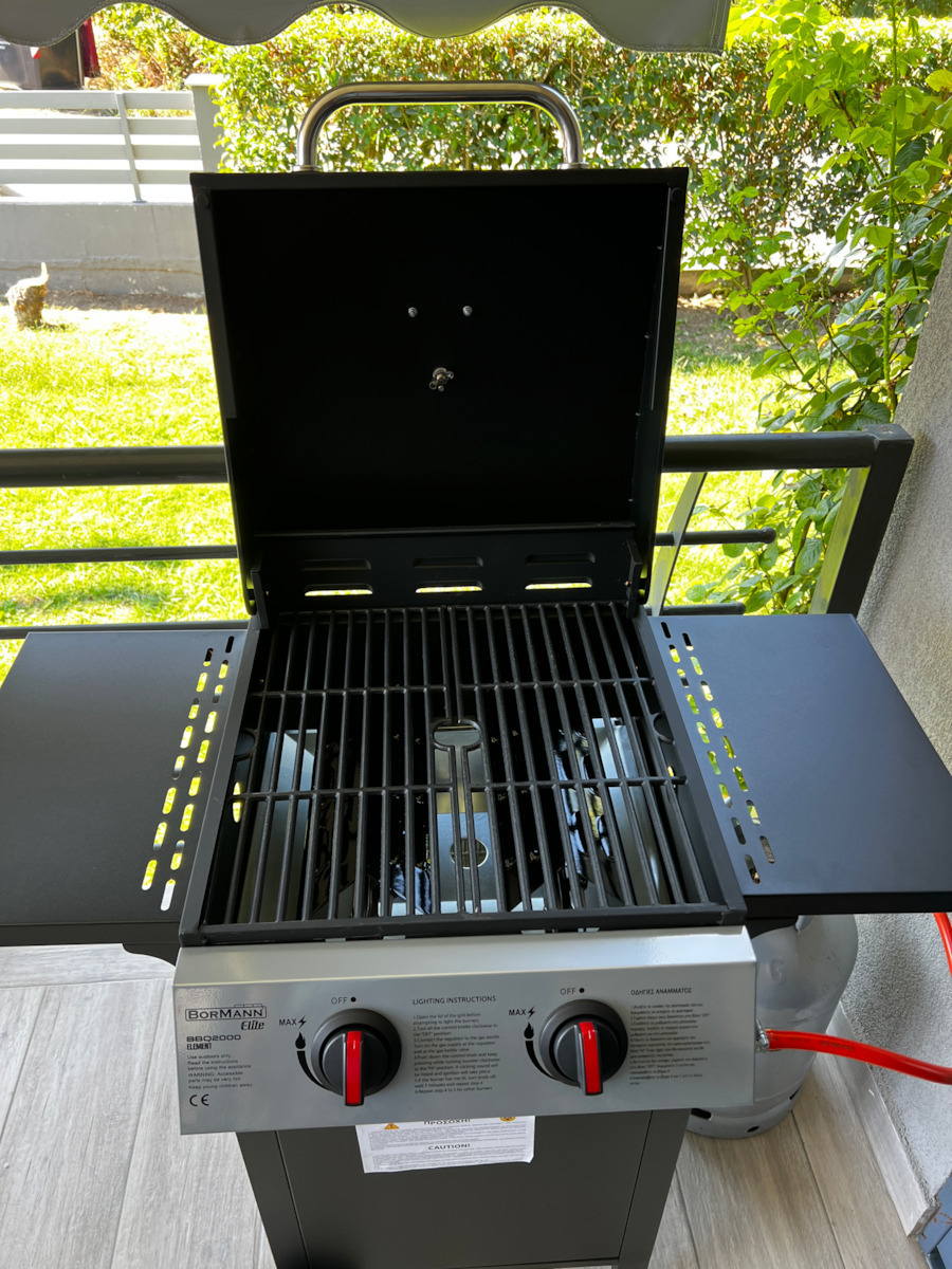 Bormann Elite BBQ2000 Gasgrill Gusseisen Rost 45cmx45cmcm mit 2 cm 7.2kW