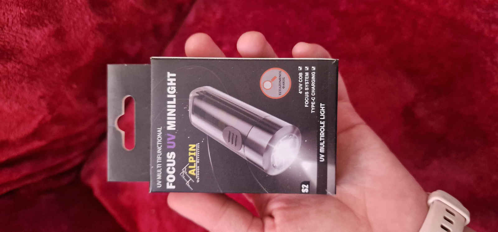 Alpin Επαναφορτιζόμενος Φακός Μπρελόκ LED UV IP65 με Μέγιστη Φωτεινότητα 350lm