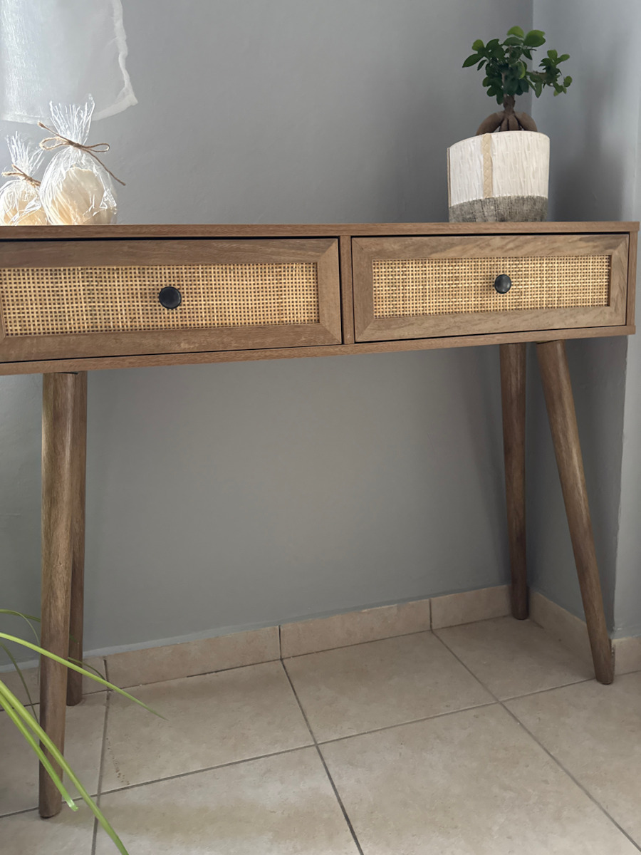 Oslo Wooden Console Table Sonoma L100xW29xH81cm