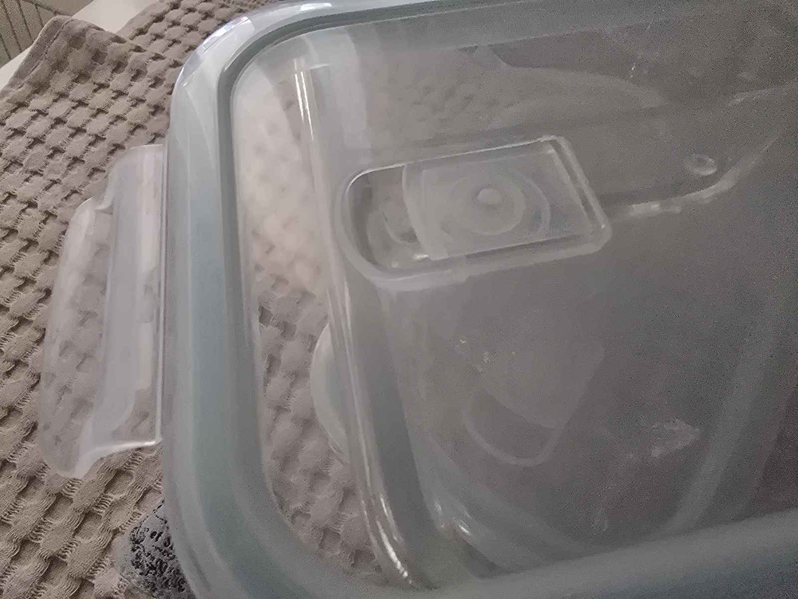 Navaris Cutie pentru Mâncare Sticlă Albastru Potrivit pentru Cuptor cu Microunde 4buc
