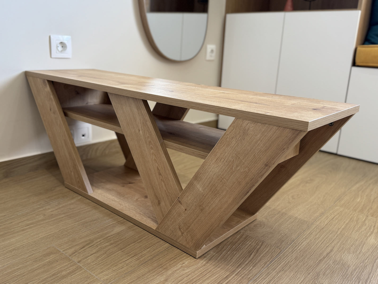 Έπιπλο Τηλεόρασης Pipralla Φυσικό Μ110xΠ40xΥ30cm