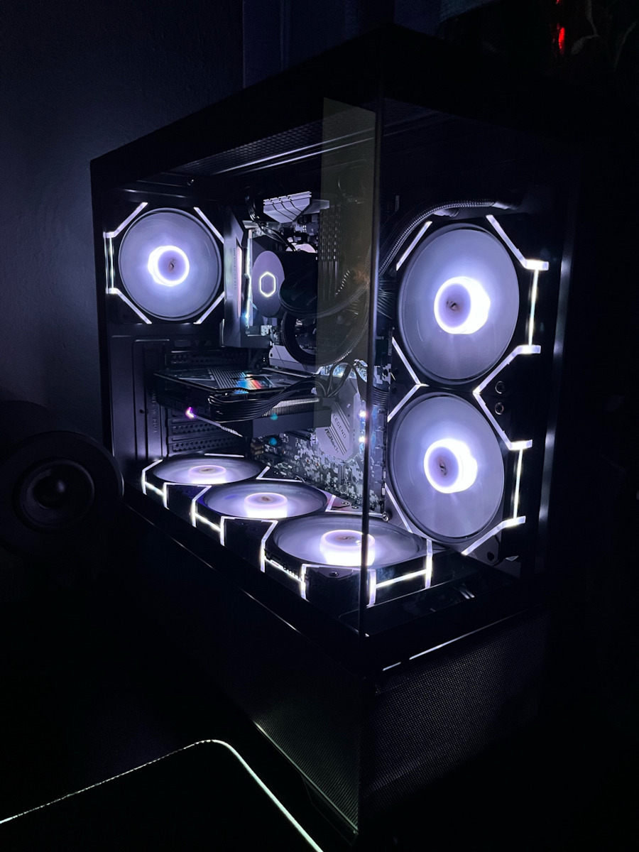 Darkflash DS900 AIR + ARGB Fans Gaming Midi Tower Κουτί Υπολογιστή με Πλαϊνό Παράθυρο Μαύρο