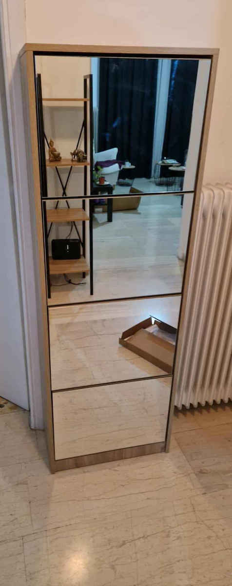 Ξύλινη Παπουτσοθήκη Lykke 50x24x148cm