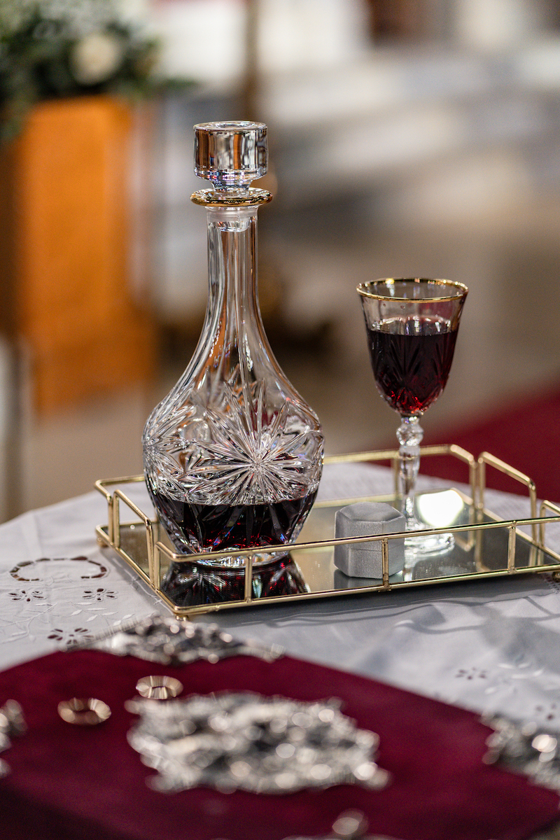 RCR Wedding Carafe made of Crystal Gold 1pcs
