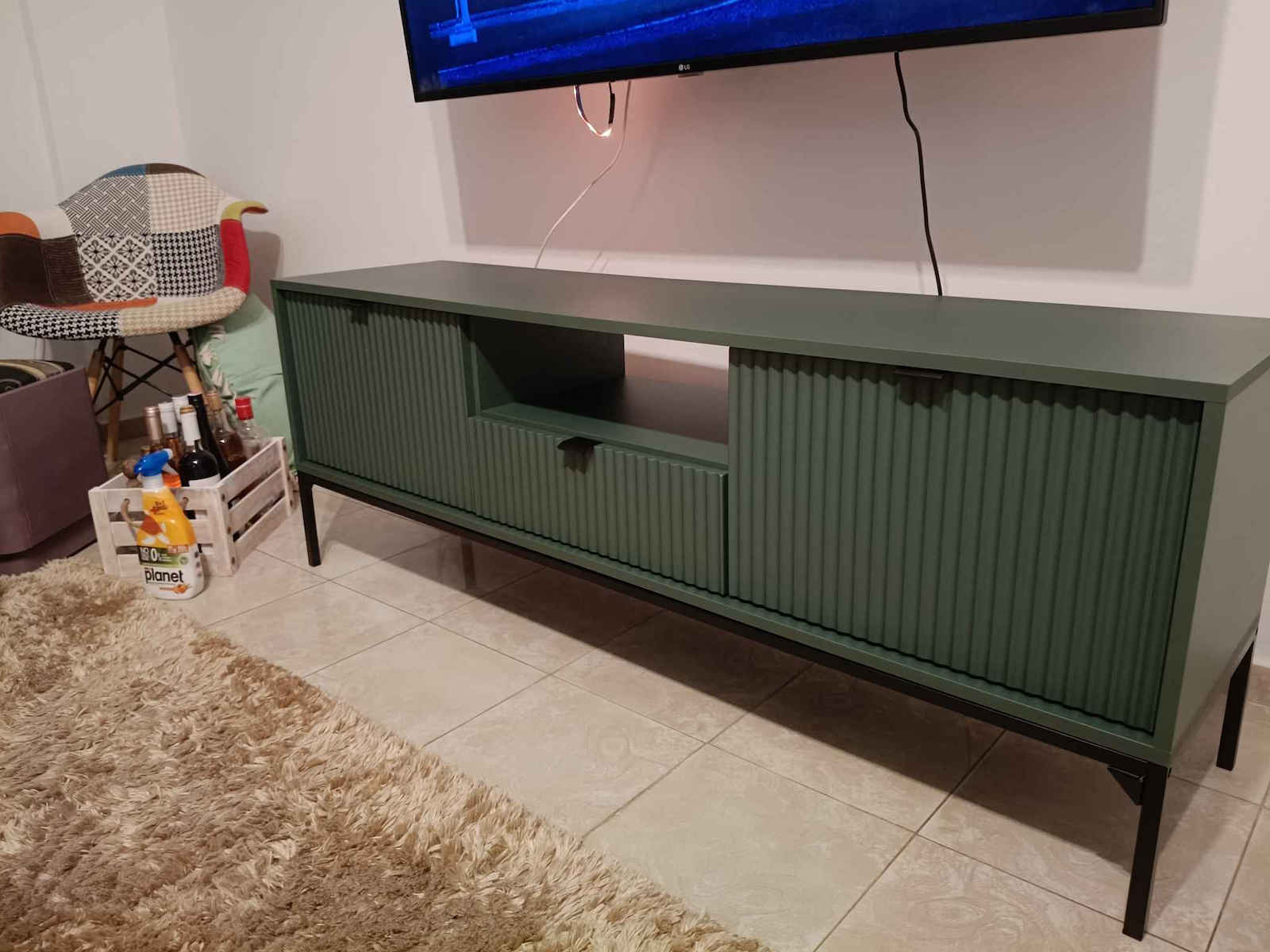 TV Stand Nova Green / Anthracite L154xD56xH39cm